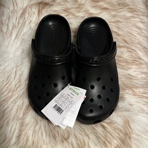 New with tags unisex black Crocs M10 or W12